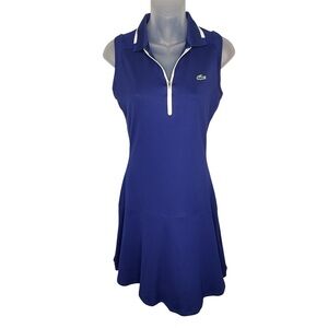 Lacoste Sport Women's Royal Blue Polo Tennis Dress Sz 36 or Small